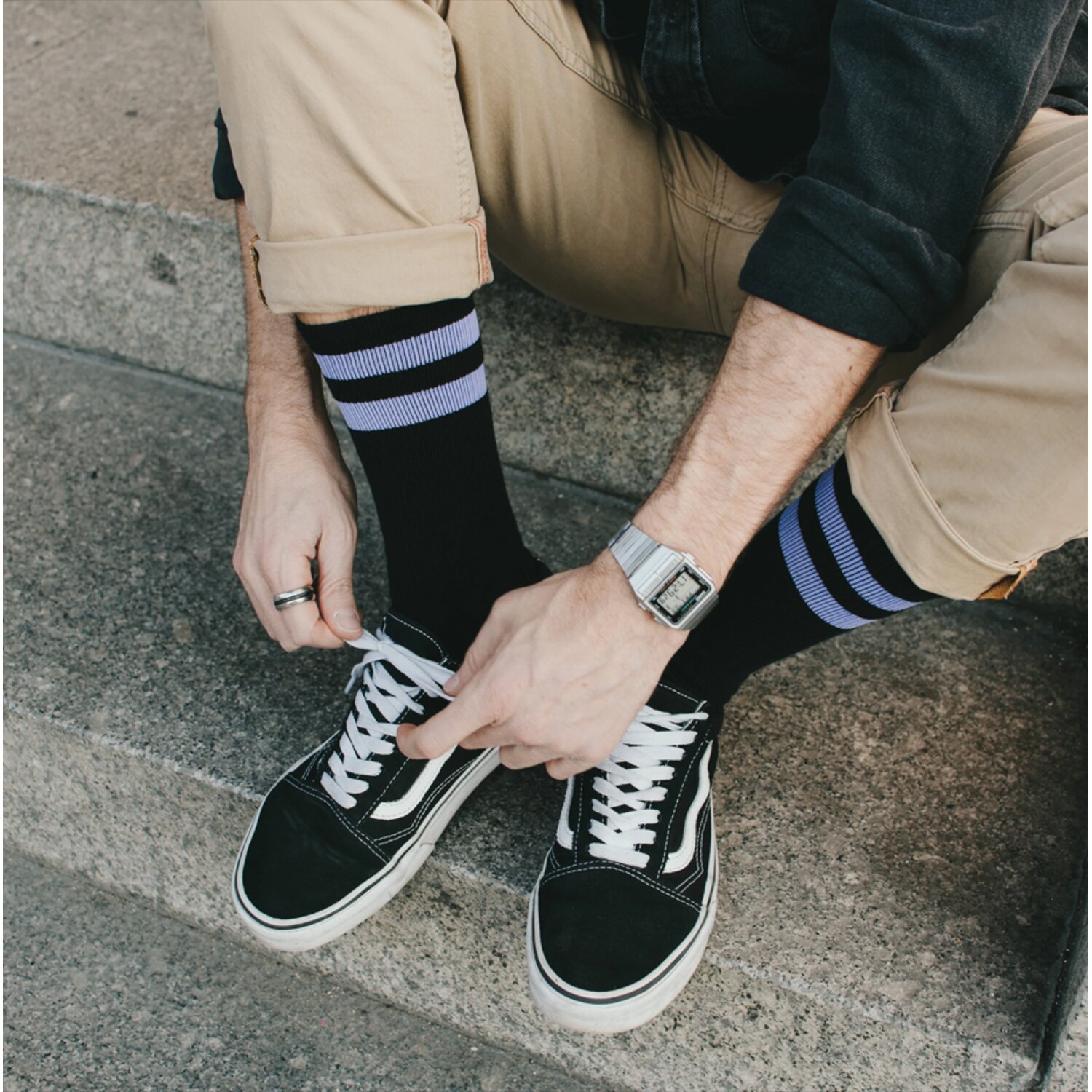 American Socks Salem Mid High classic socks, Black, One size fits most