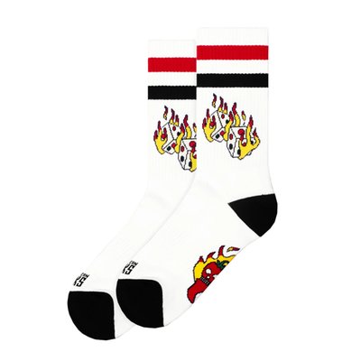 The Mid High Socks by American Socks are a staple. Made from soft cotton, the crew socks have a mid-calf fit. All of them are fun socks with bold patterns and graphic designs that scream attitude. Inspired by streetwear, tattoo art, skateboarding, alternative music and Japanese style, every pair is a canvas. Created in collaboration with artists, these are the perfect gift socks or present. Durable, breathable, unisex and always comfortable, these crazy crew socks with stripes are built for all terrain, from skate sessions and concerts to chilling with friends. Fun, Original, Funky and alternative, they’re socks that say something about you. Find your pair, and join the crew!

• Mid High Length, half-way of your lower leg
• Vegan friendly
• Comfy cotton blend
• One size fits most - 36 to 46 EU
• Composition: 68% cotton, 16% polyamide, 8% polyester, 7% elastodiene, 1% elastane