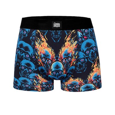 This is the most comfortable underwear ever! The American Socks Boxer briefs made from soft organic cotton, high quality elastic band and breathable construction designed to keep up with rock shows, late-night dates and every wild plan in between. You’ll forget you’re even wearing them. The graphic boxer briefs for men and cotton underwear deliver full support, a second-skin fit and total freedom of movement. Unique designs for unique people who dare to be different, every single day. Black and plain is not the thing. The American Socks underwear takes inspiration from tattoo artwork, and alternative illustration, turning everyday underwear into something worth showing off.

• Highly breathable and Odor resistant fabric with Moisture Wicking Technology
• Action Ready with full support for a complete freedom of movement
• Double layered pouch & butt push up, keep everything in place
• Premium soft touch, second skin like
• Flat lock stitching for an itch free experience
• Composition: 92% organic cotton 8% Elastan