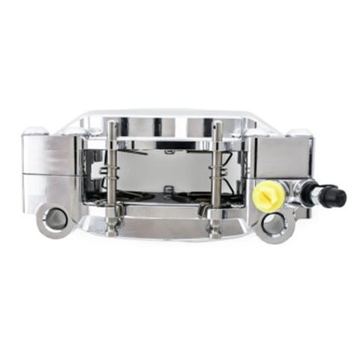 Silver nickel plated finish.
108mm mounting distance, 30mm offset.
The shape of the 2-piece PZ011 radial caliper was designed with CAD research in order to obtain the lightest weight, the best rigidity of the body and the best heat loss capacity. During the machining, the body of the caliper is 100% controlled by the three-dimensional lab machines. The reduced dimensions allow mounting versatility and distinguishes it from the other calipers. Each caliper is designed to maximize braking efficiency and handling. Each caliper is also checked and tested before it it leaves the factory. This makes an Accossato caliper an excellent choice for riders that demand top-level technology paired with uncompromised quality.
- 2-piece caliper CNC billet aluminum
- 30mm offset
- 100mm mounts
- 4-piston differential bore caliper
- With 34mm and 38 mm diameter pistons
- With dust seal
- Compatible with DOT 4 brake fluid
- Complete with 2x ST (Standard sintered) brake pads
- With Standard brake pad, a sintered compound for a high and constant grip level at both high and low temperatures it offers good grip in either wet or dry circumstances.