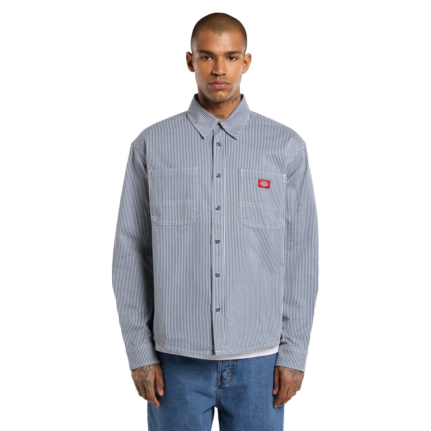 Dickies Hickory work shirt, retro indigo, XL