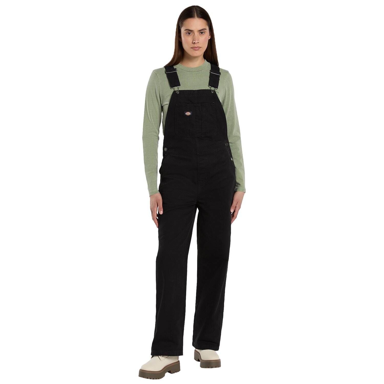 Dickies Loose canvas female bib, Black, XL