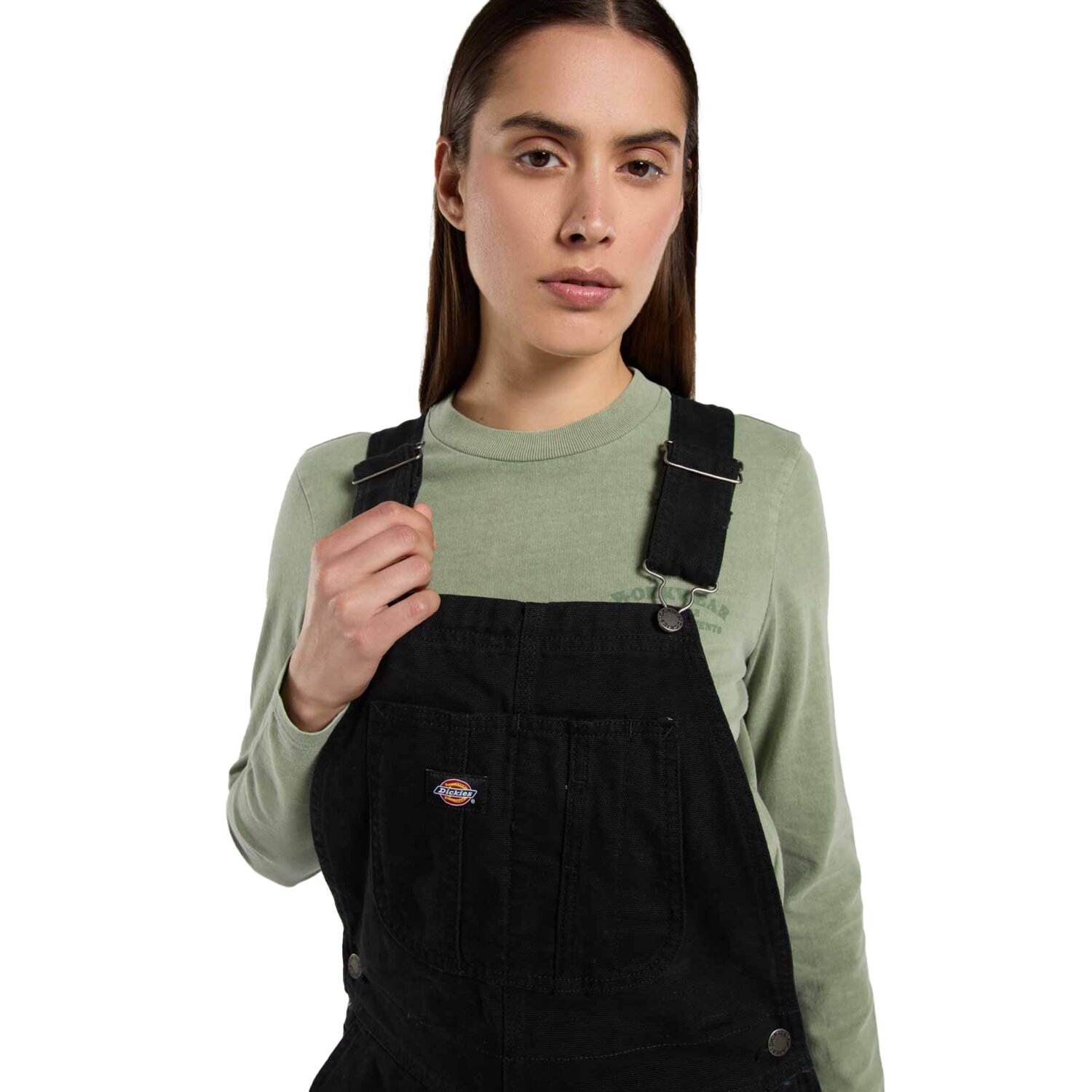 Dickies Loose canvas female bib, Black, XL
