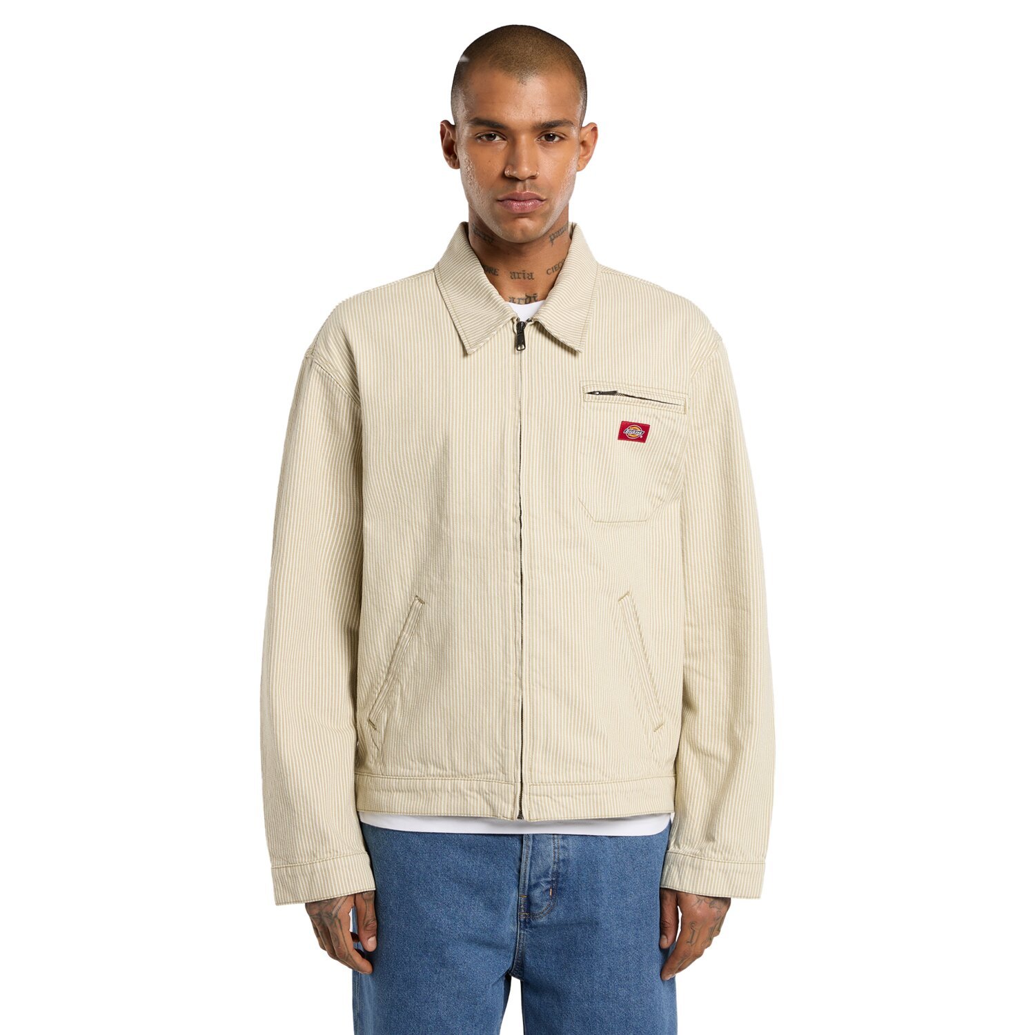 Dickies Hickory painter jacket, Cream, 2XL