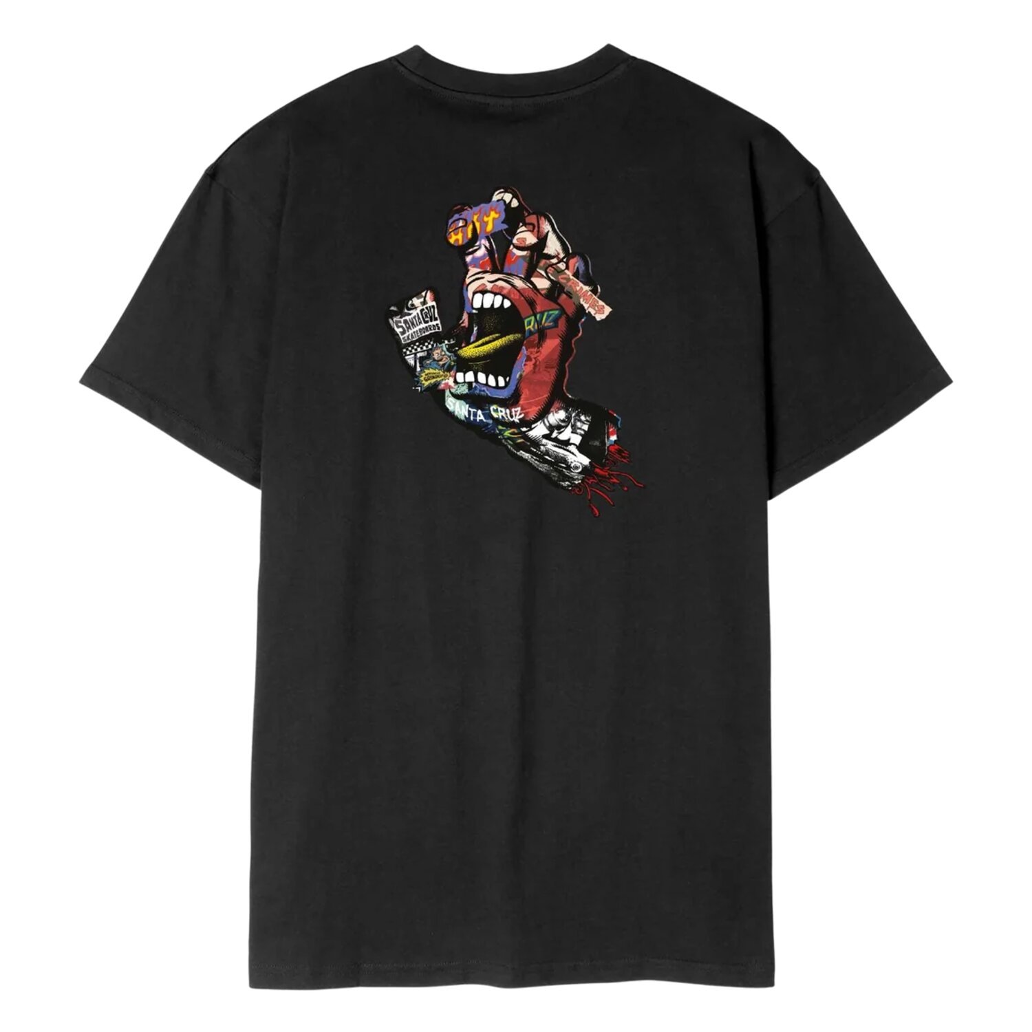 Santa Cruz Collage hand t-shirt, Black, L