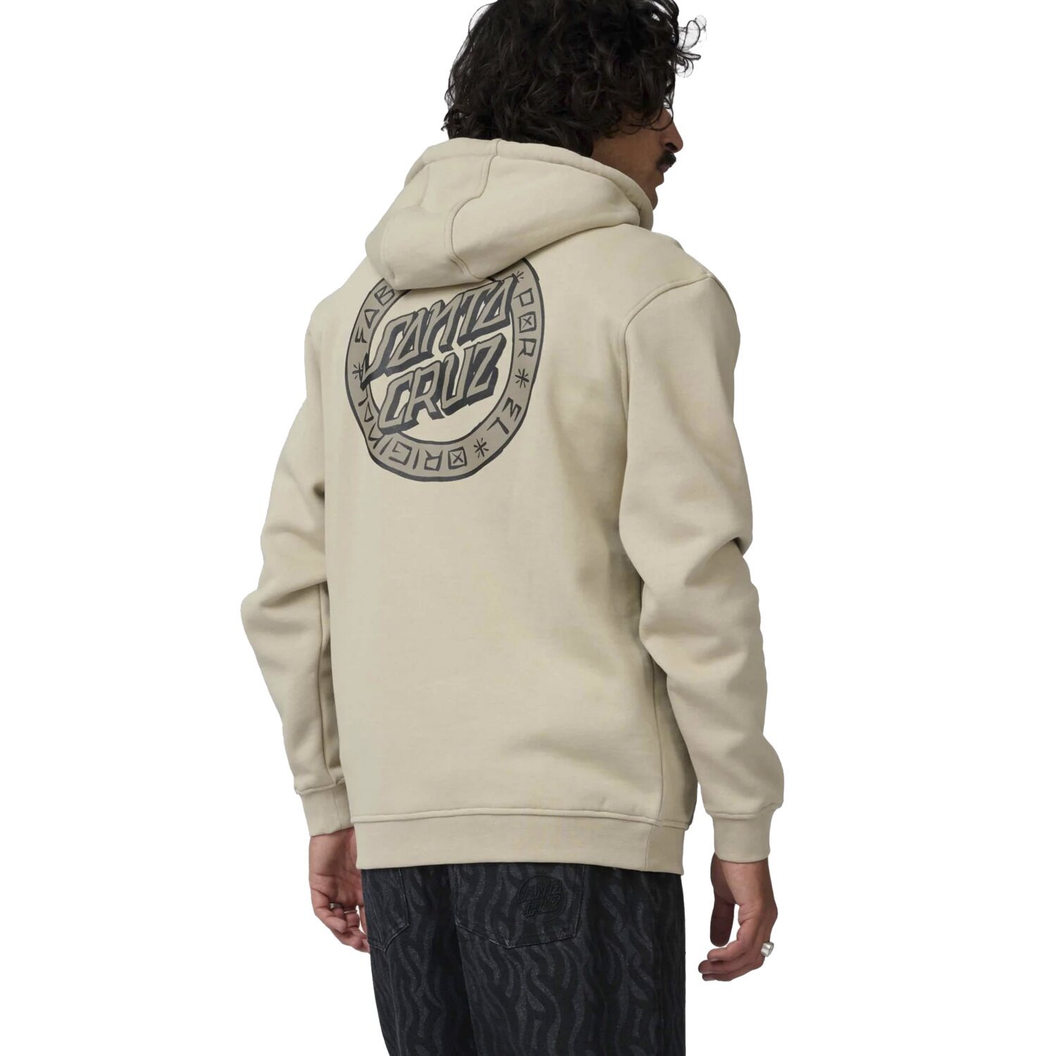2XL — Santa Cruz Loco Dot hoodie stone gray, 2XL