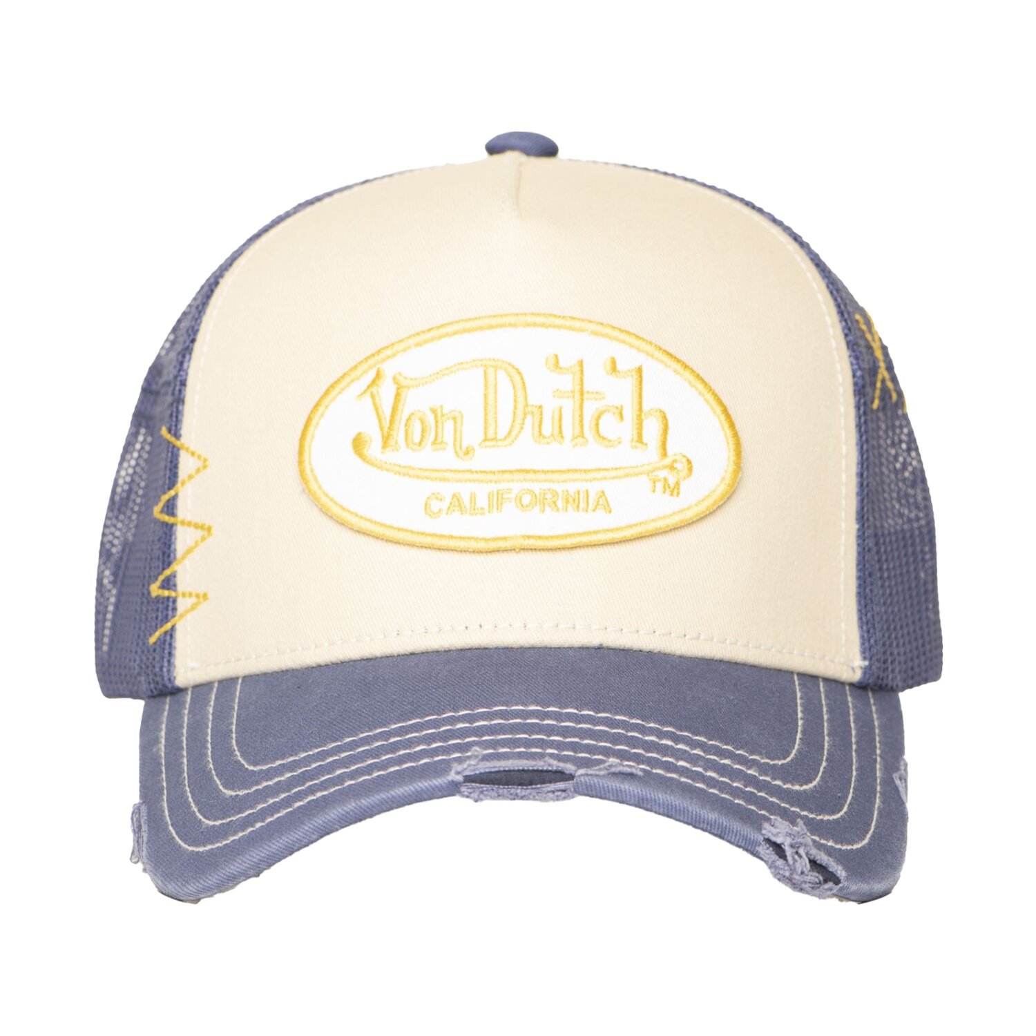 Von Dutch Trucker mesh cap, blue, Beige