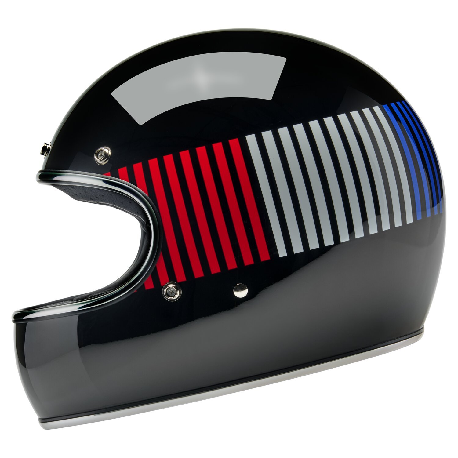 XL — Biltwell Gringo RWB Raceflow helmet black, Gloss, XL