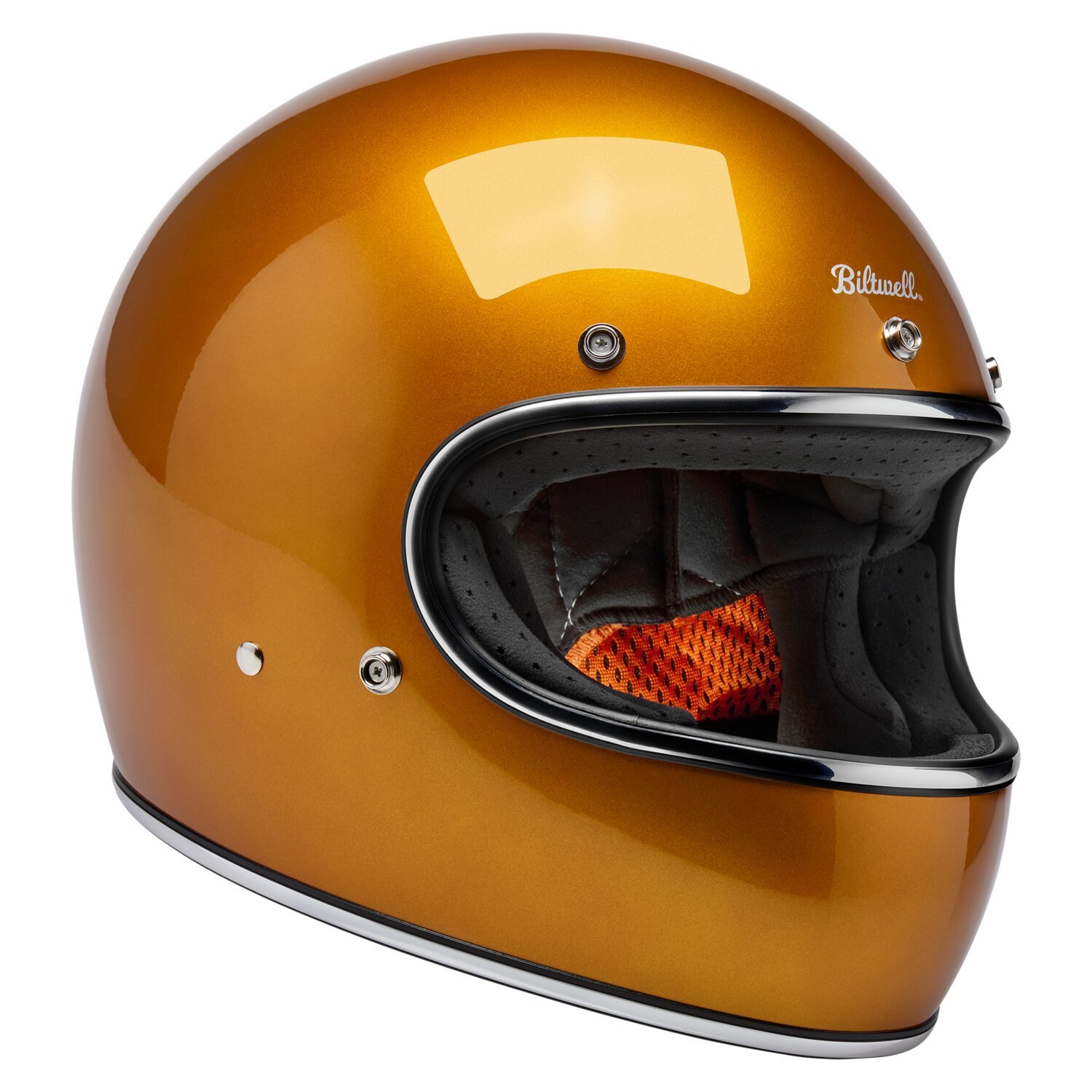 Biltwell Gringo helmet, metallic sunburst Orange, XS, Metallic