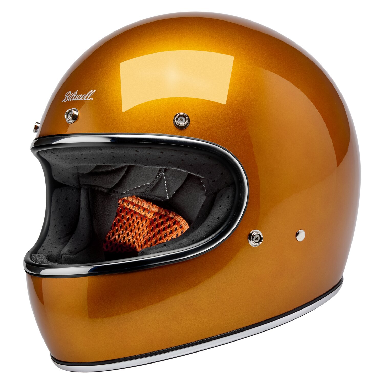 Biltwell Gringo helmet, metallic sunburst Orange, XS, Metallic