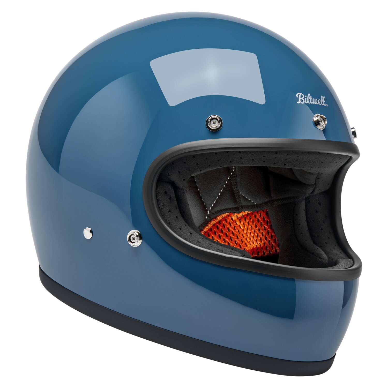 Biltwell Gringo helmet, greystone Blue, XS, Metallic