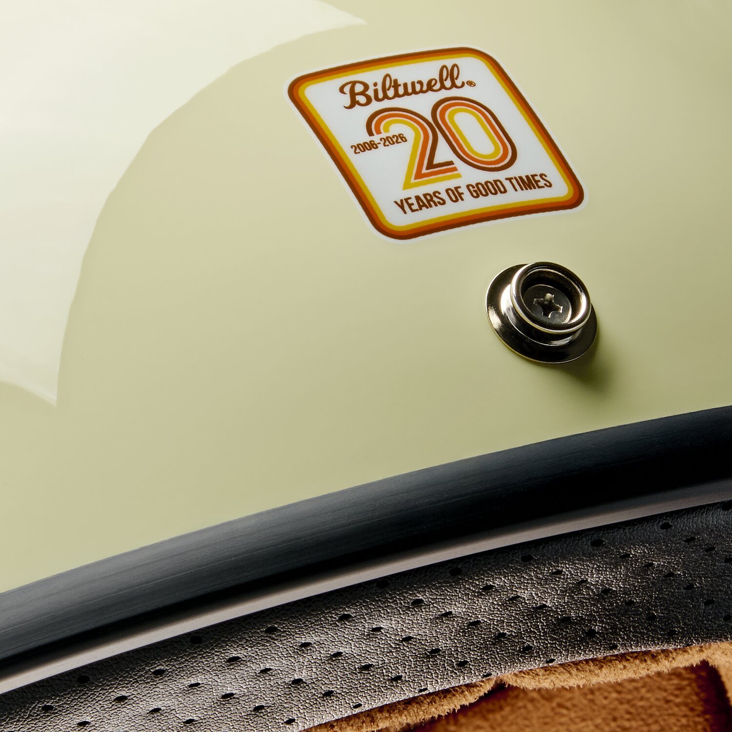 Biltwell Gringo helmet, 20th anniversary Beige, XS, Gloss