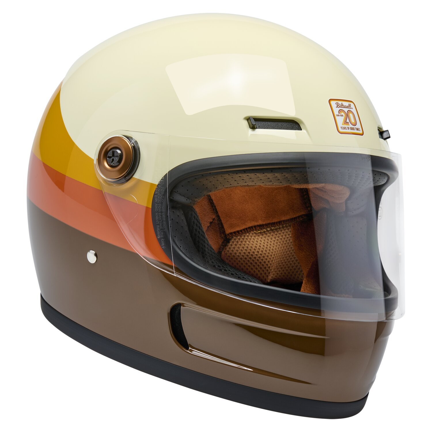 L — Biltwell Gringo SV helmet 20th anniversary, Beige, Gloss, L