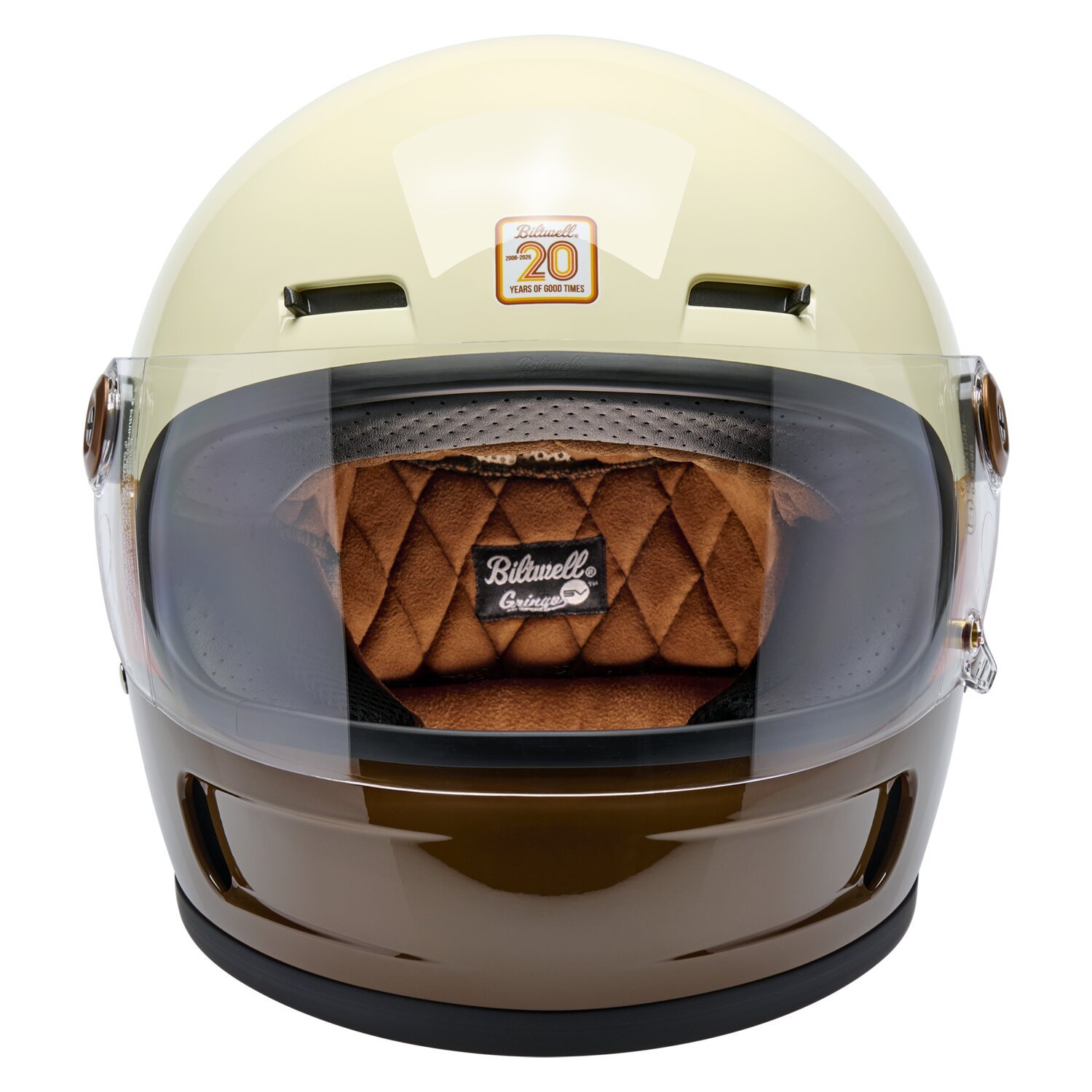 L — Biltwell Gringo SV helmet 20th anniversary, Beige, Gloss, L