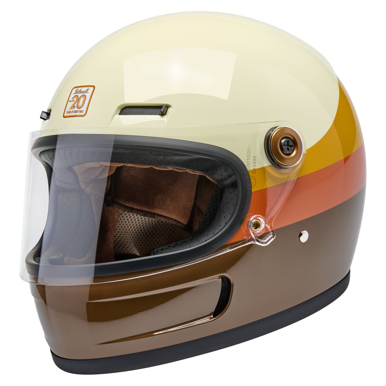 L — Biltwell Gringo SV helmet 20th anniversary, Beige, Gloss, L