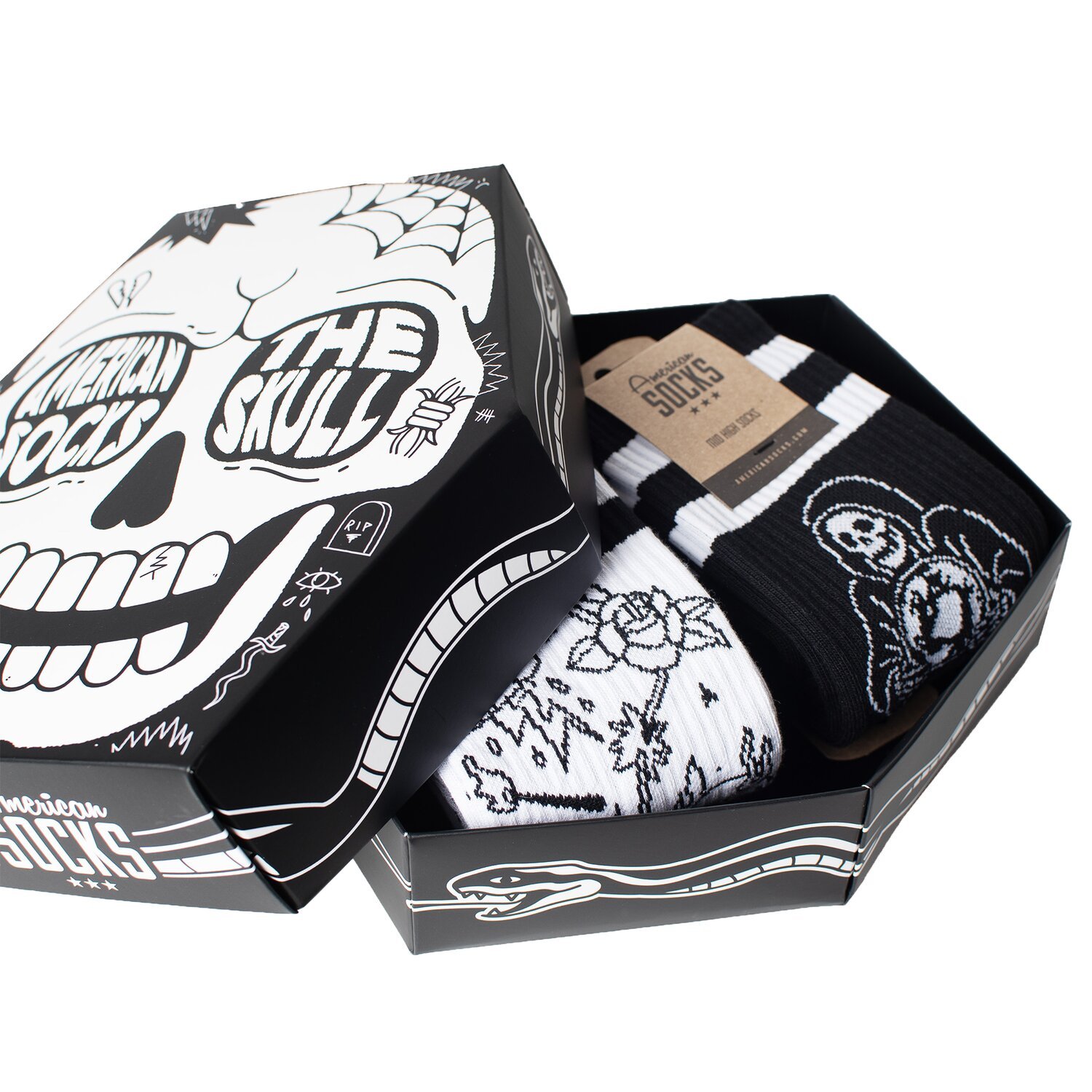 American Socks The Skull gift box, Multi-color, One size fits most