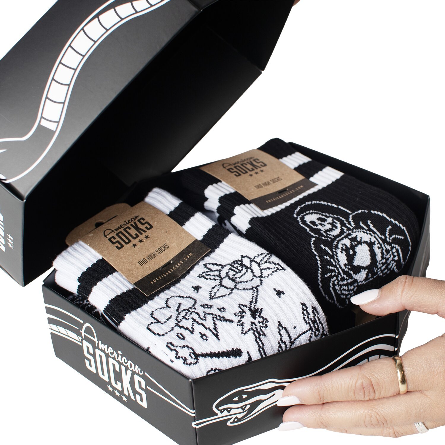 American Socks The Skull gift box, Multi-color, One size fits most