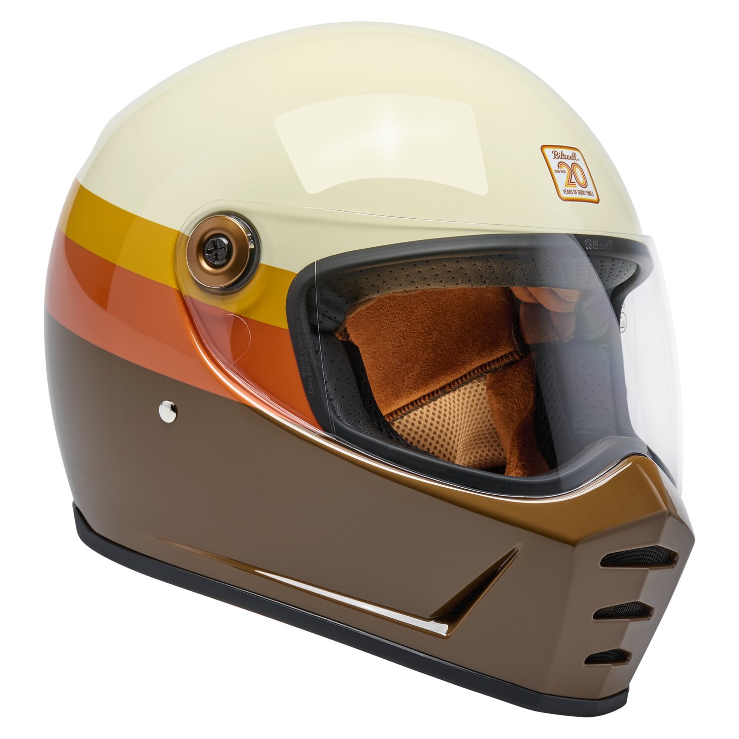 S — Biltwell Lane Splitter helmet 20th anniversary, Beige, Gloss, S