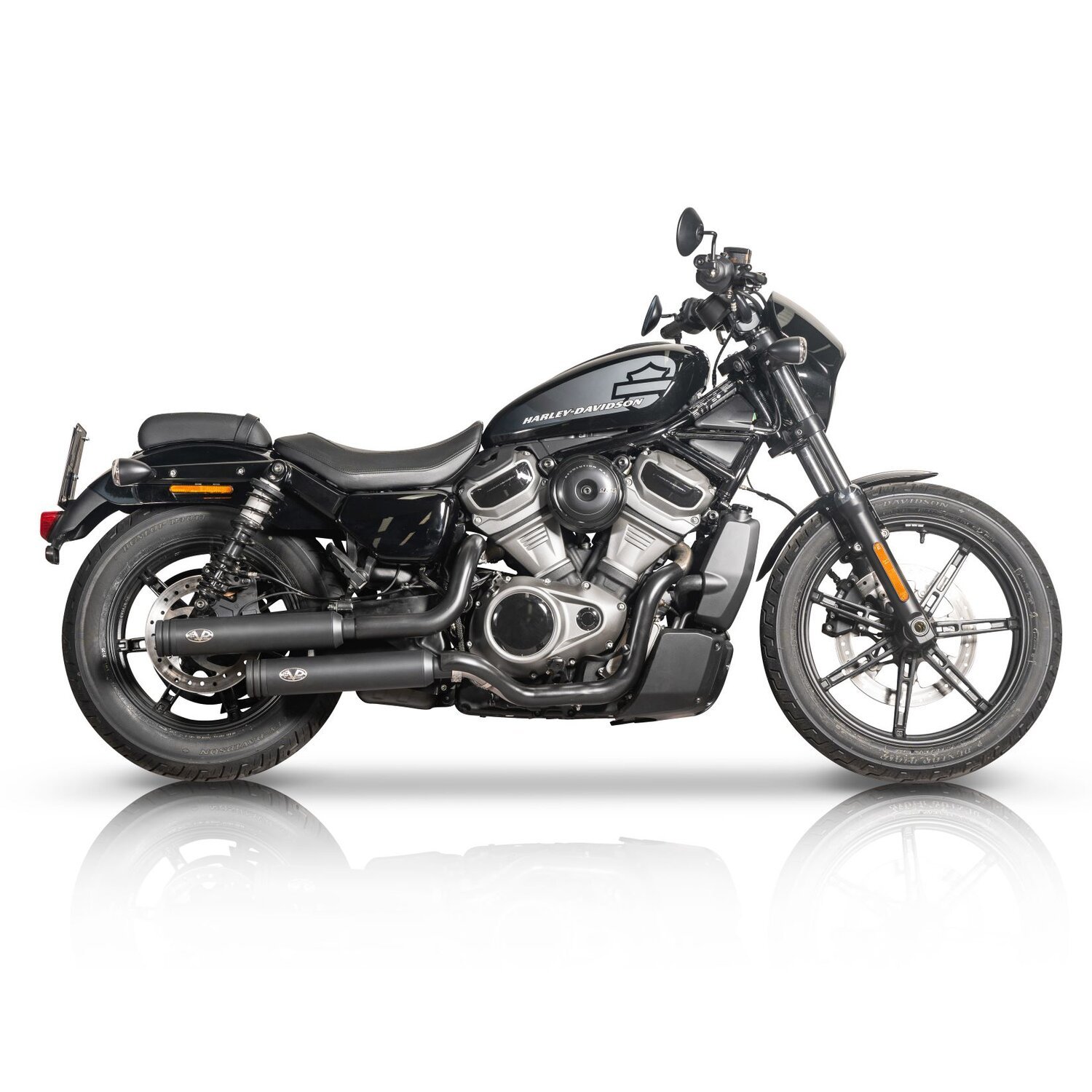 V Performance, 2-2 exhaust system. Double Ring end caps. Bla