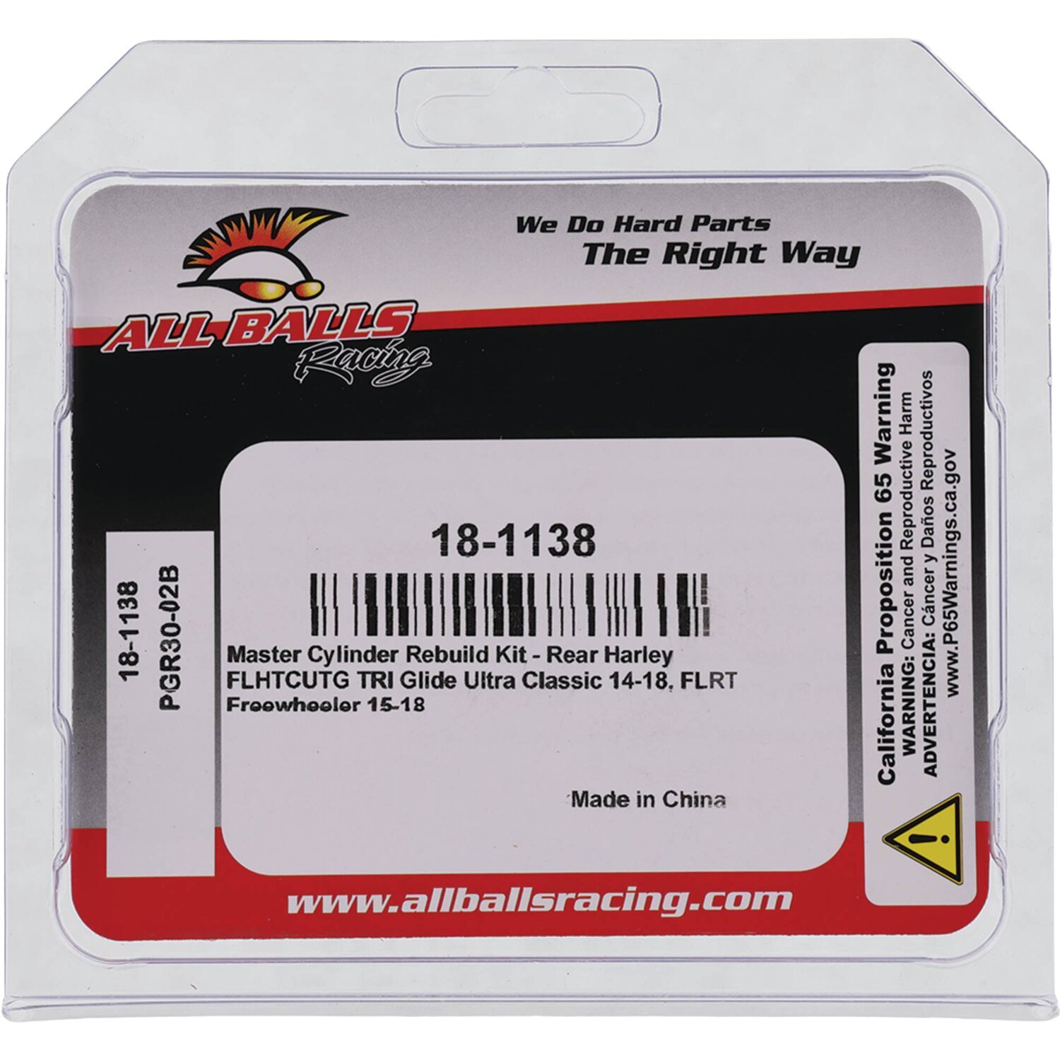 All Balls, master cylinder rebuild kit. Rear
