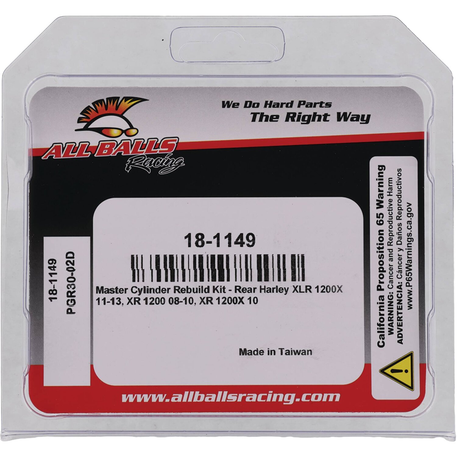 All Balls, master cylinder rebuild kit. Rear