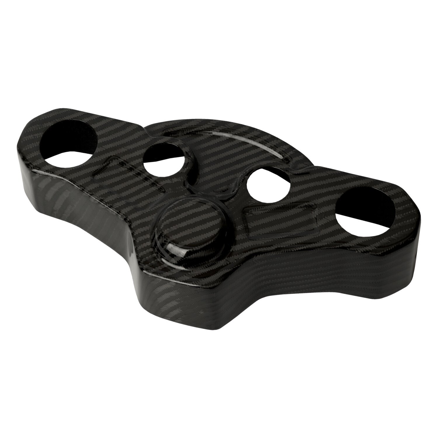 Tommy & Sons, carbon fiber top triple tree cover. Woven