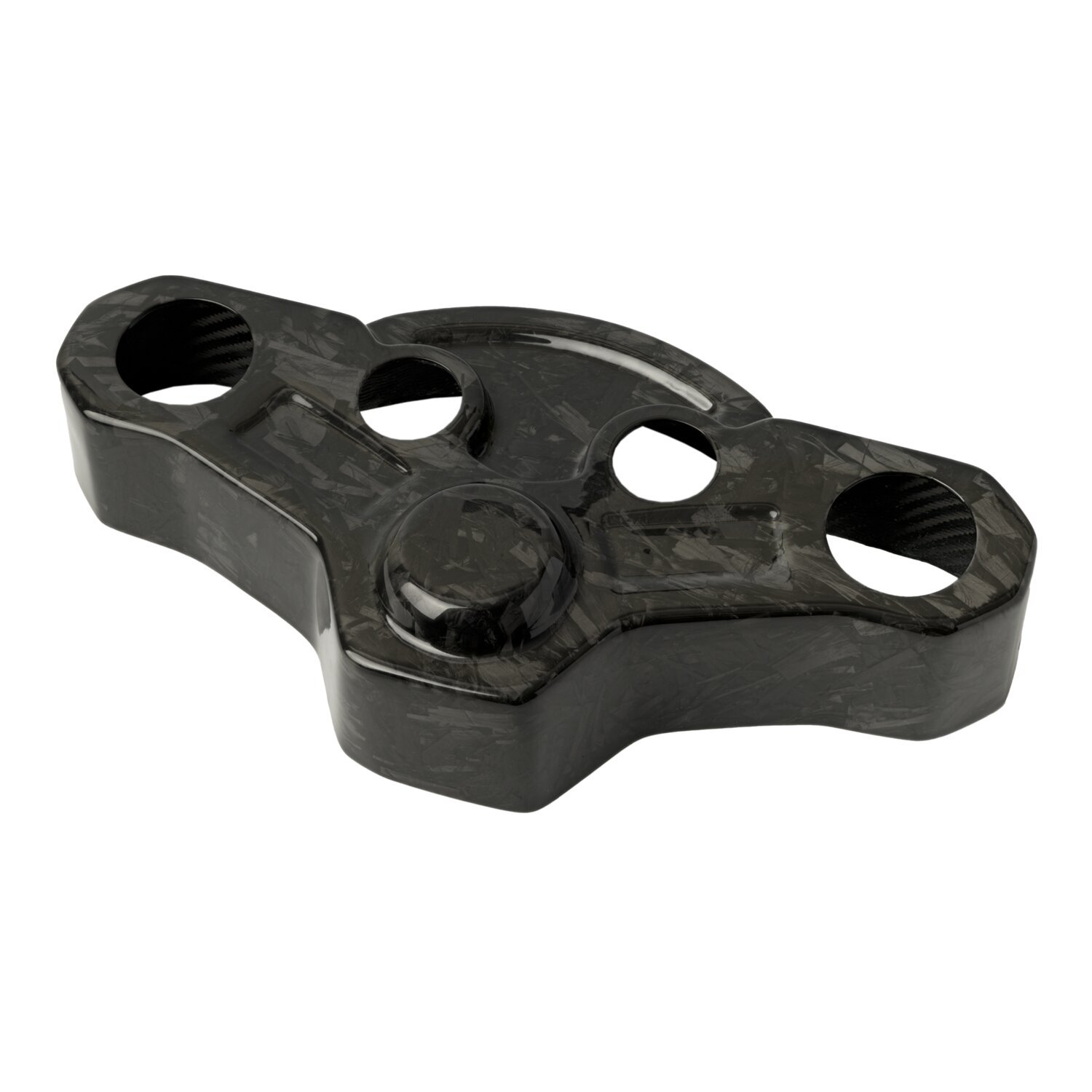 Tommy & Sons, carbon fiber top triple tree cover. Forged