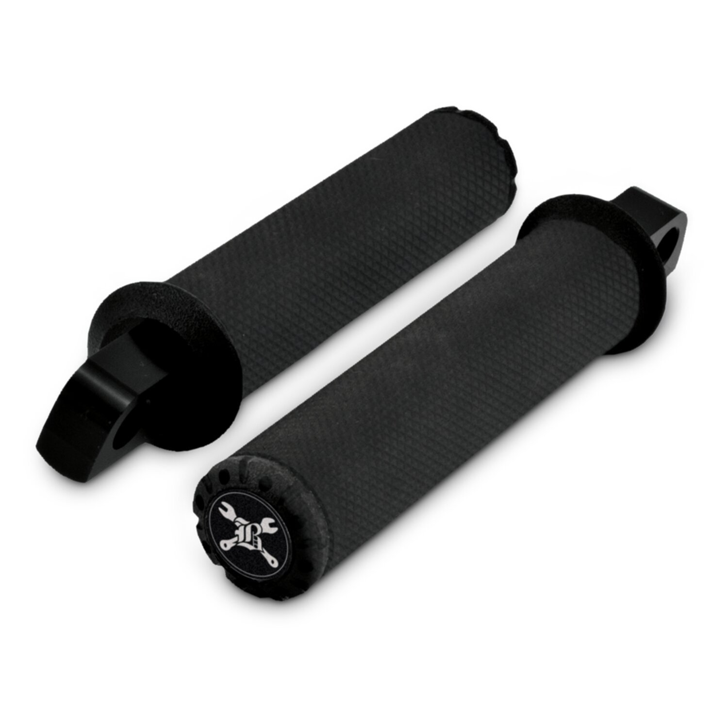 Burly, Hawk Footpeg set Billet. Black Textured