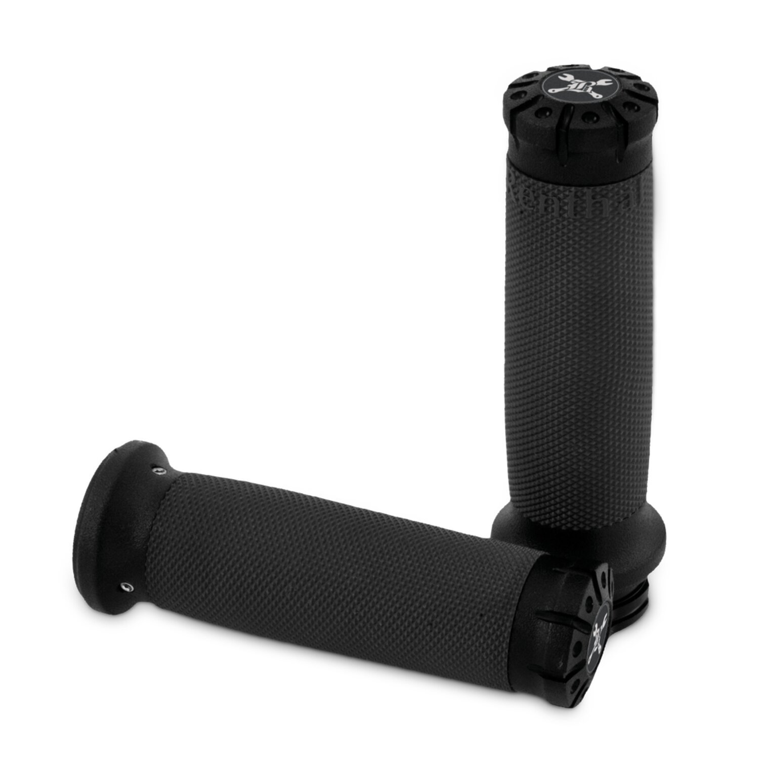 Burly, Hawk billet grip set. Black CC