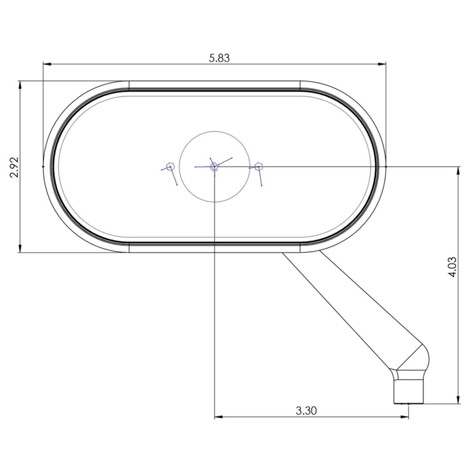Arlenn Ness, Oval Forged Mirror. Left