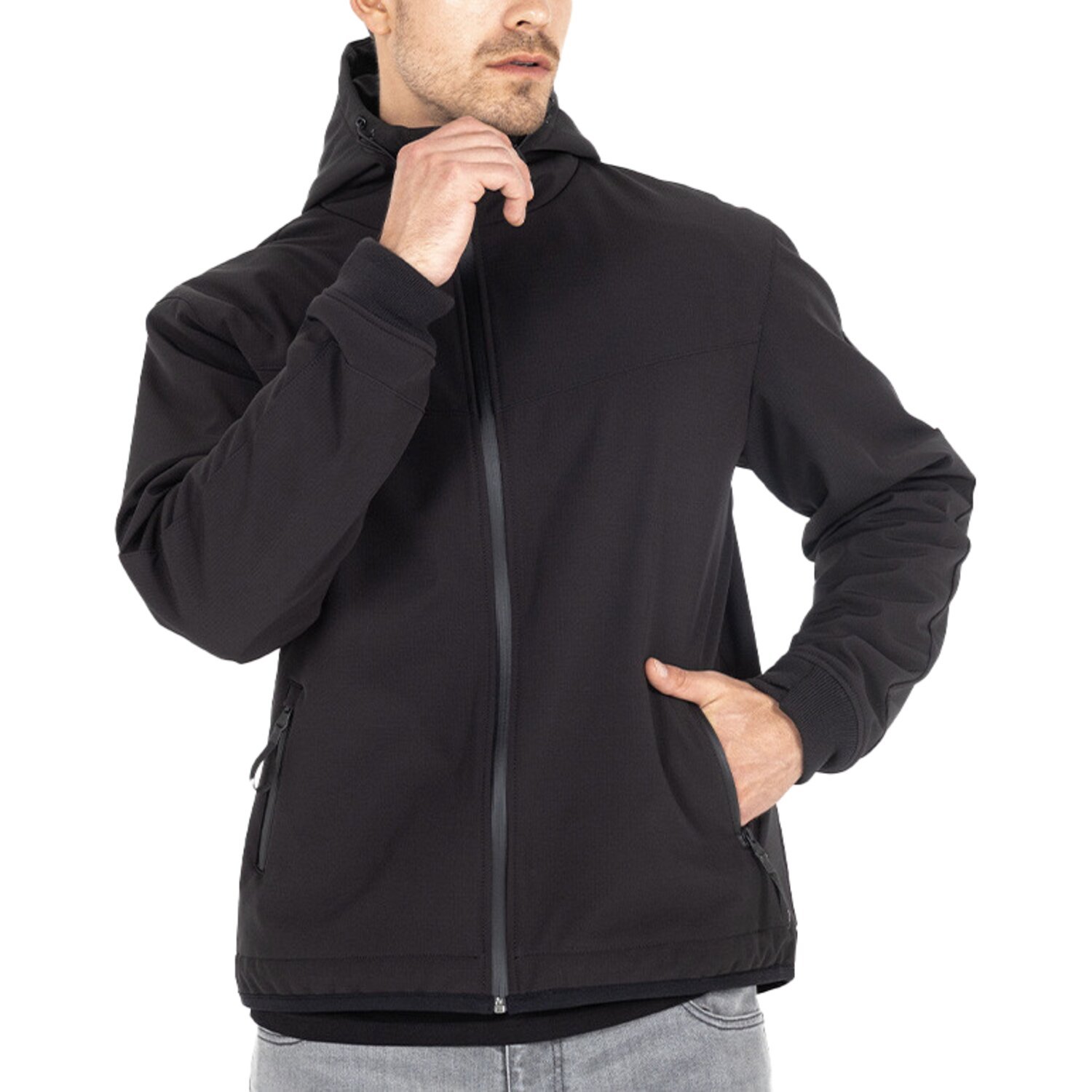 John Doe Hoodie V3 Softshell Rip-Stop, Black, M