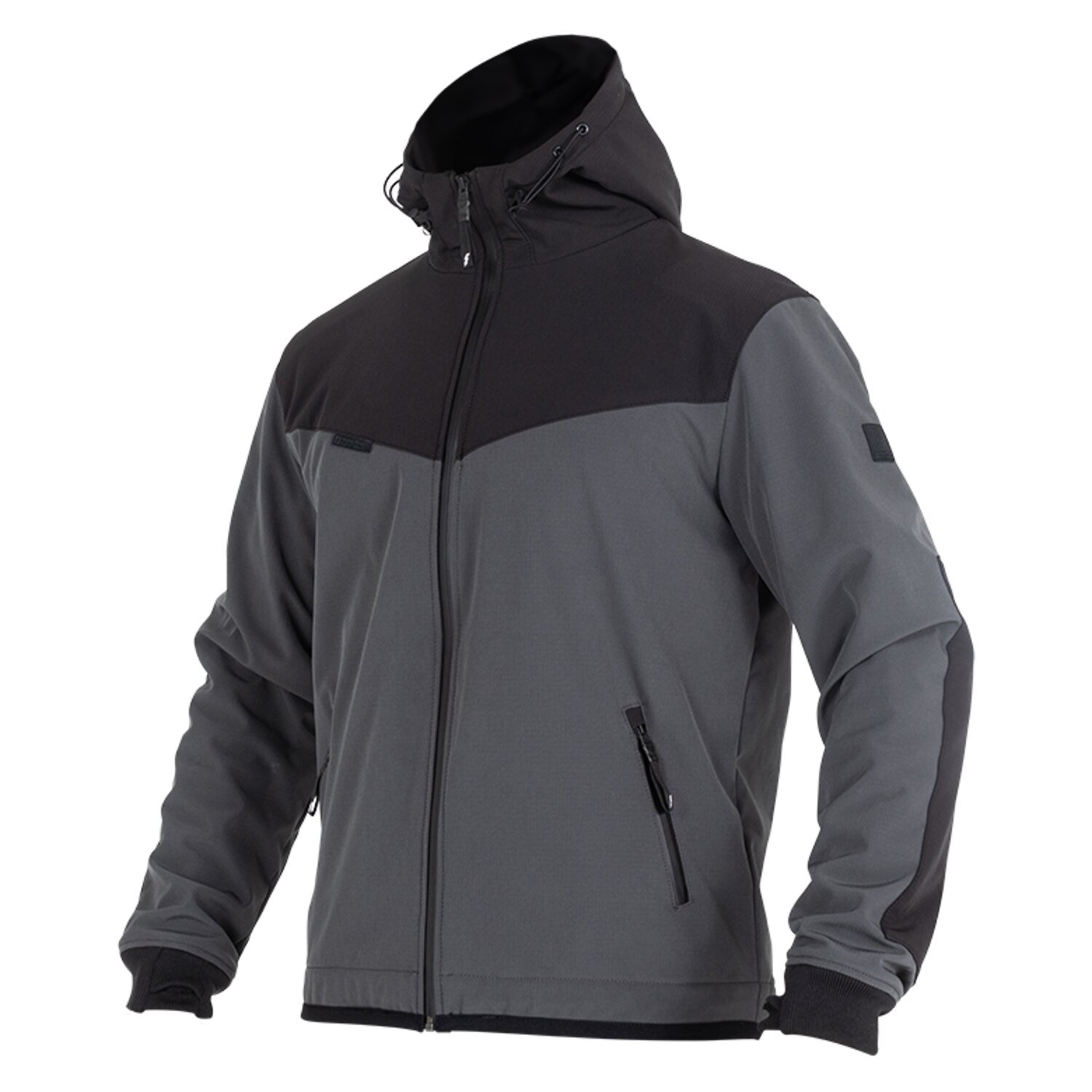 John Doe Hoodie V3 Softshell Rip-Stop, grey, Black, 2XL