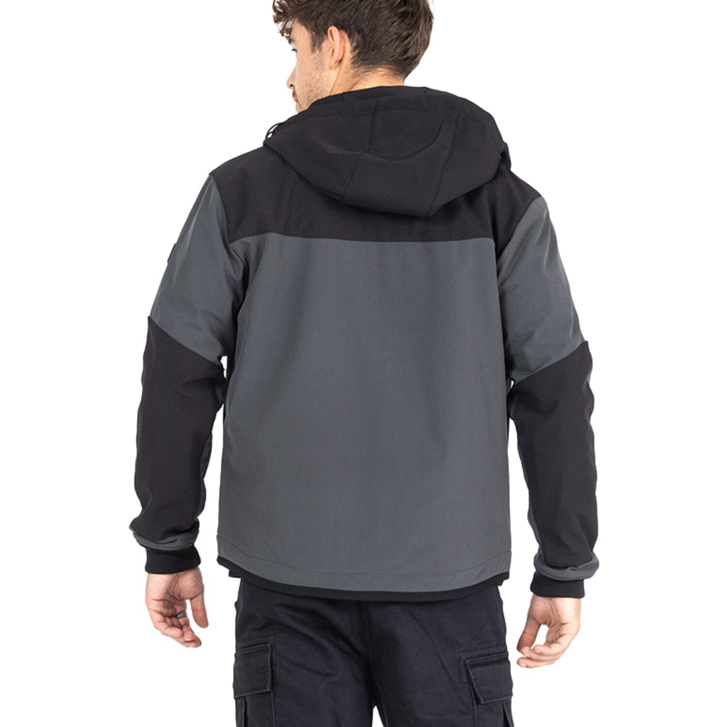 John Doe Hoodie V3 Softshell Rip-Stop, grey, Black, 2XL