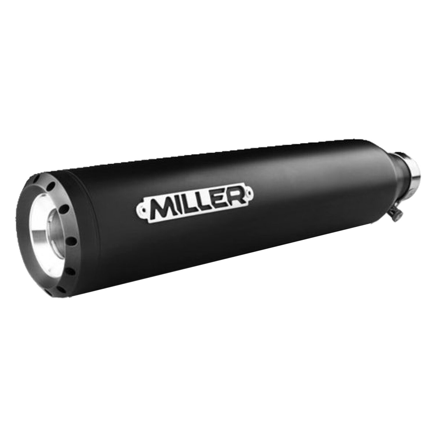 Miller, Silverado Slip-Ons black, Endcap Standard