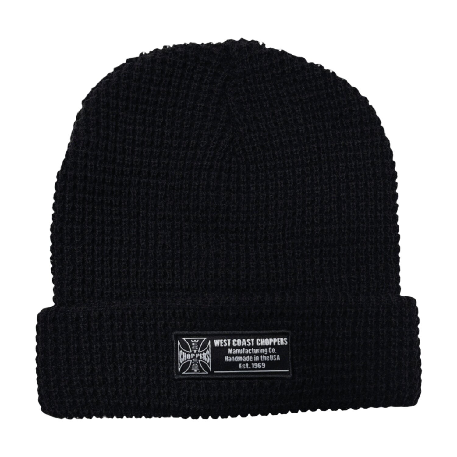WCC Waffle Cuff beanie, Black