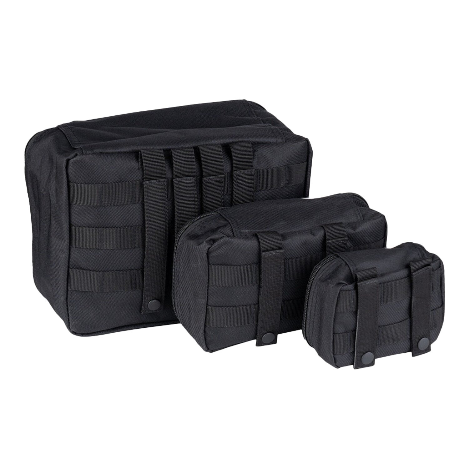 Army Surplus Organizer transparent set 3pcs, Black