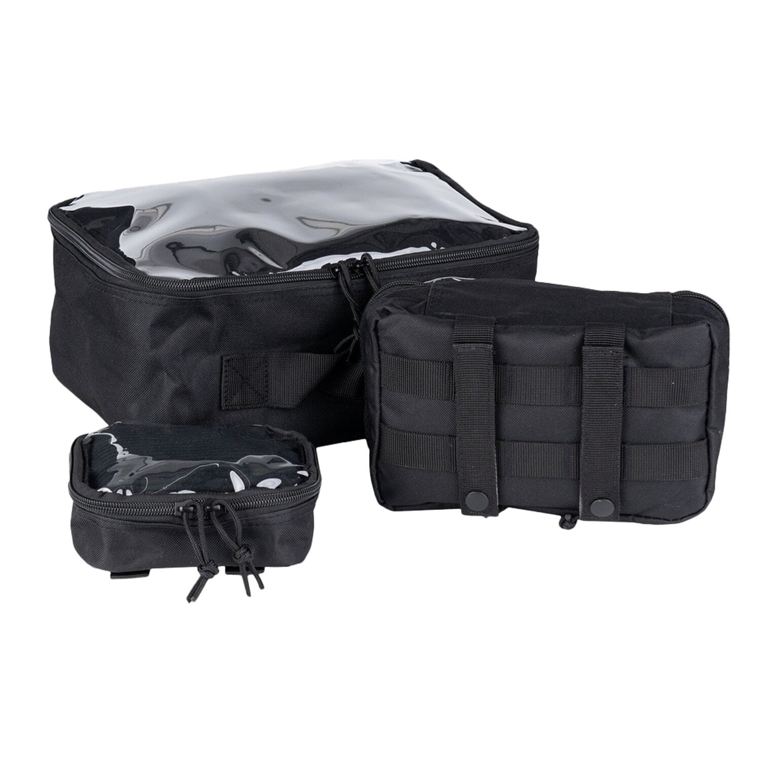 Army Surplus Organizer transparent set 3pcs, Black