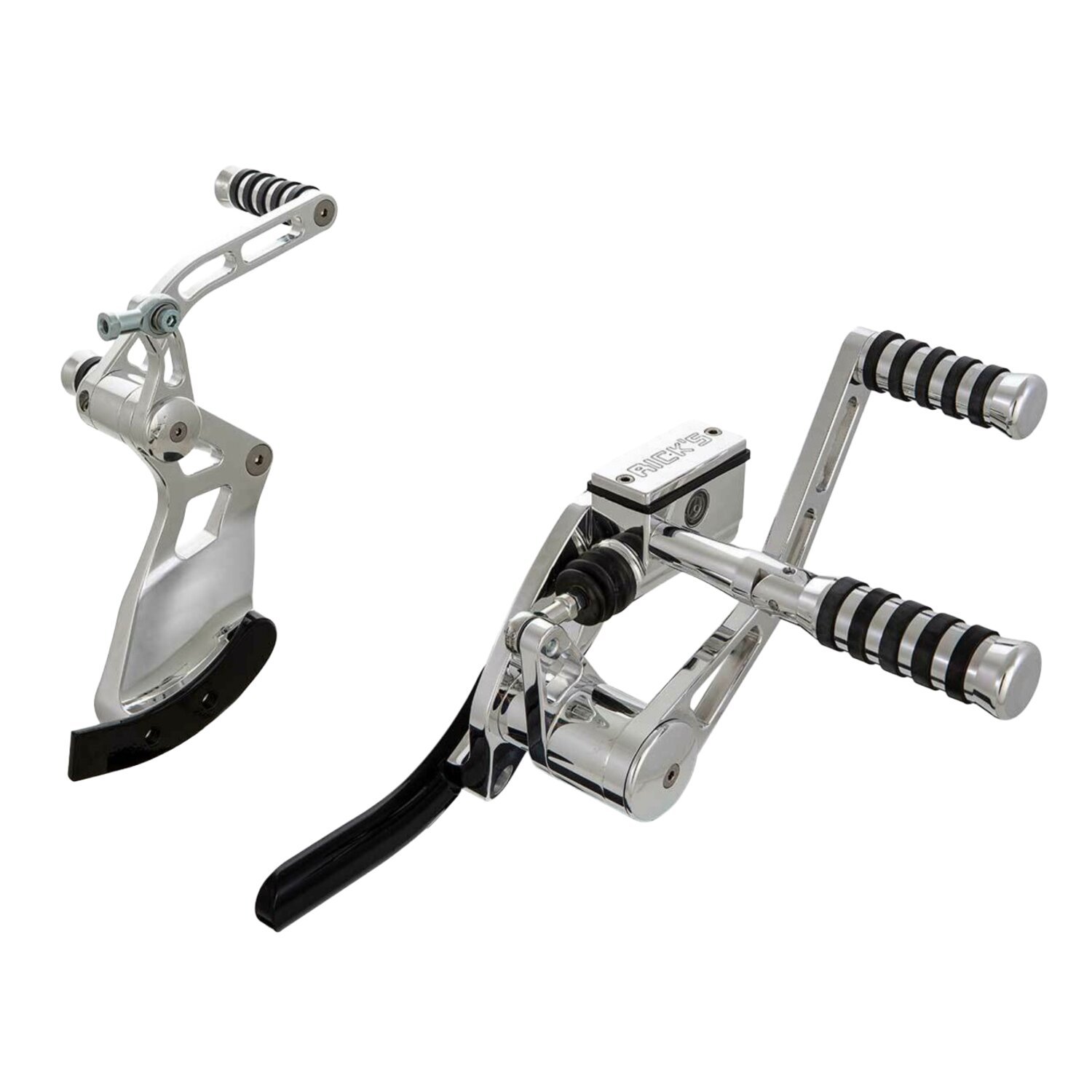 Rick's Motorcycles, +4" Forw. control kit. O-Ring. Pol, Polished
