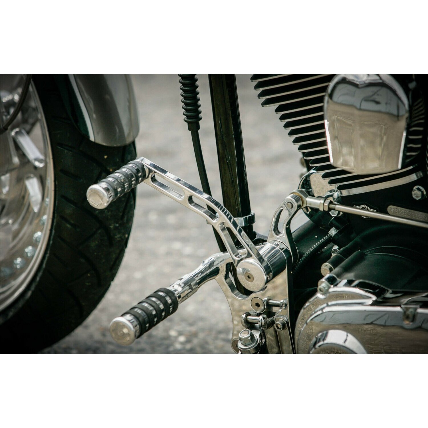 Rick's Motorcycles, +4" Forw. control kit. O-Ring. Pol, Polished