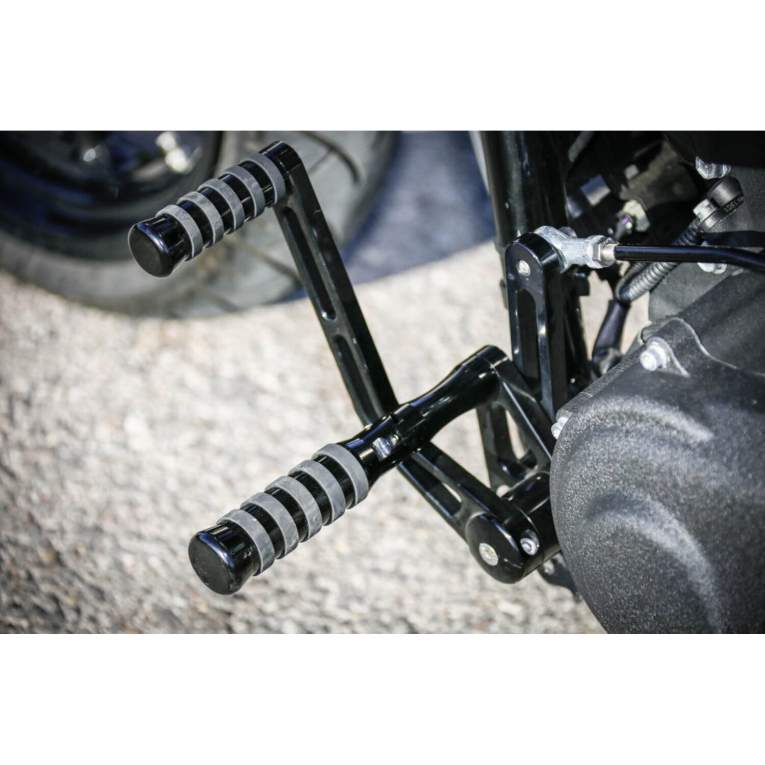 Rick's Motorcycles, + 2,5" Forw. control kit. O-Ring, Black