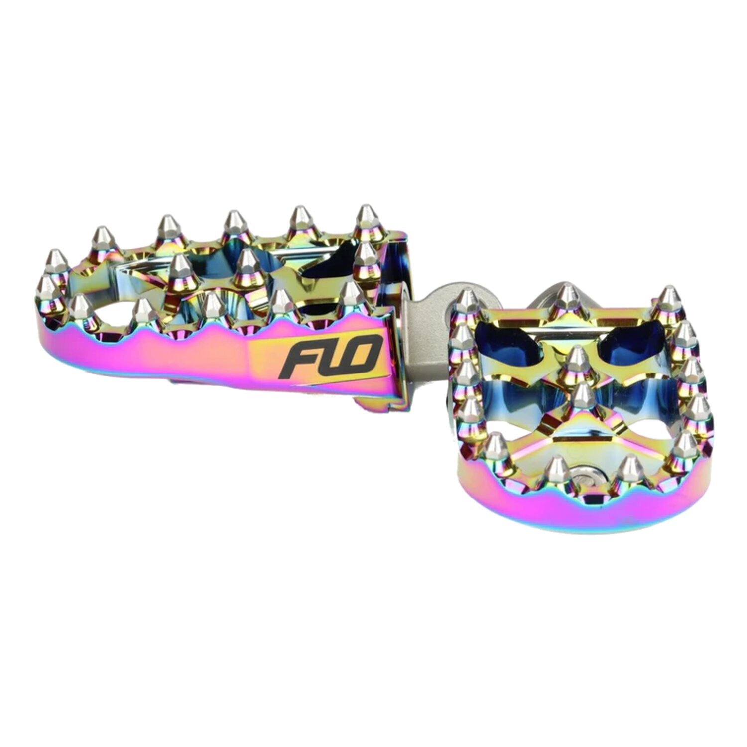 Flo Motorsports, V2 MX foot peg set. Jet Fuel