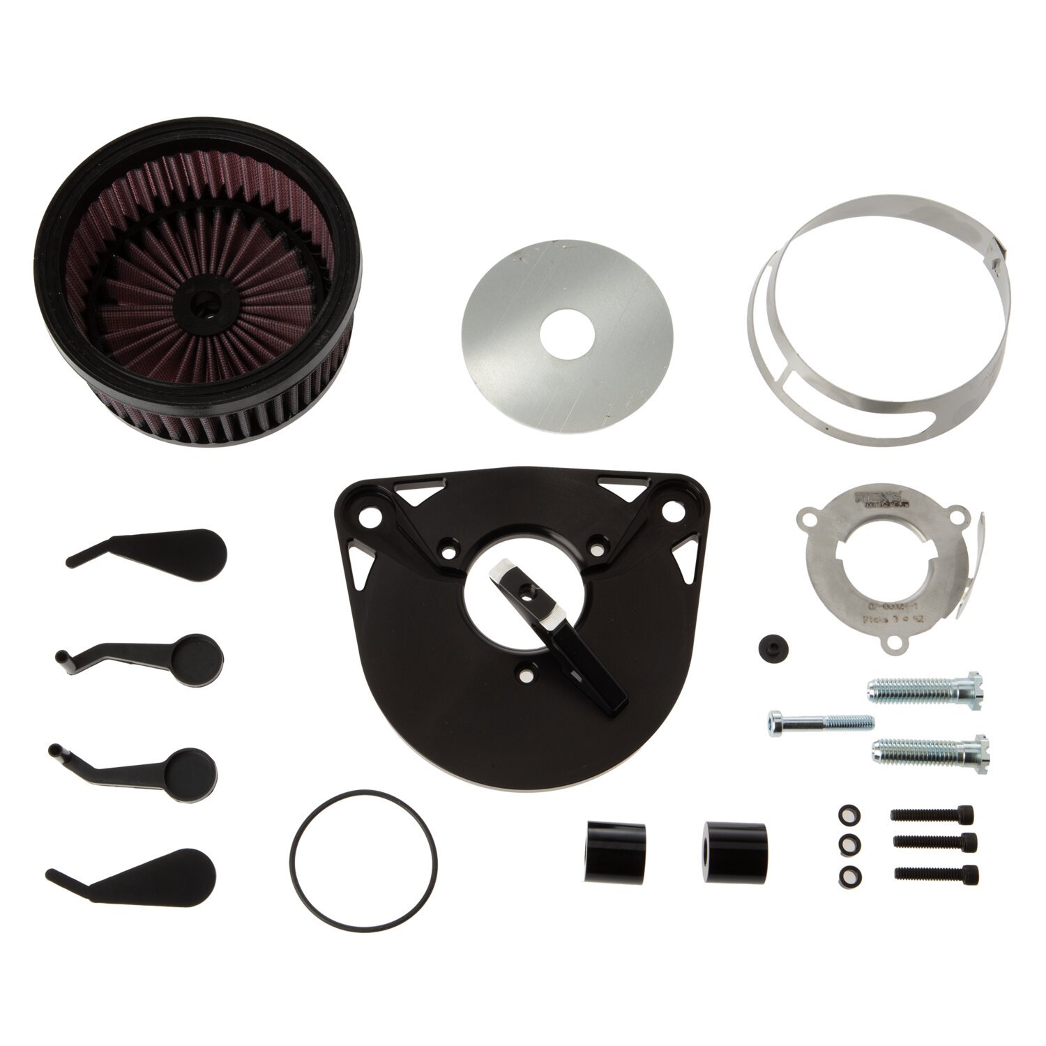 Rick's Motorcycles, Airfilter Good Guys 2 Basic Built Kit, Black