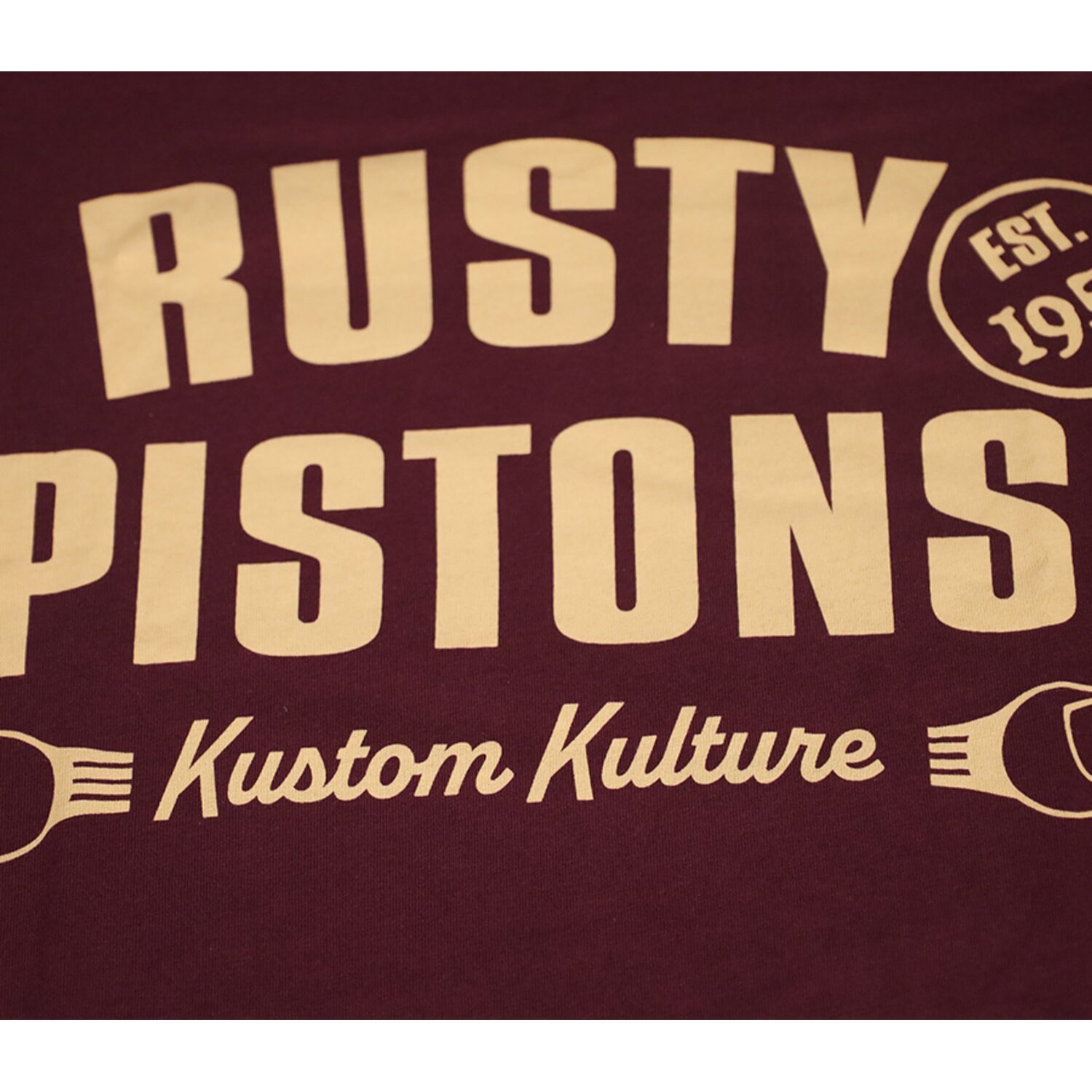 Rusty Pistons Low Rod t-shirt burgundy, Red, 2XL