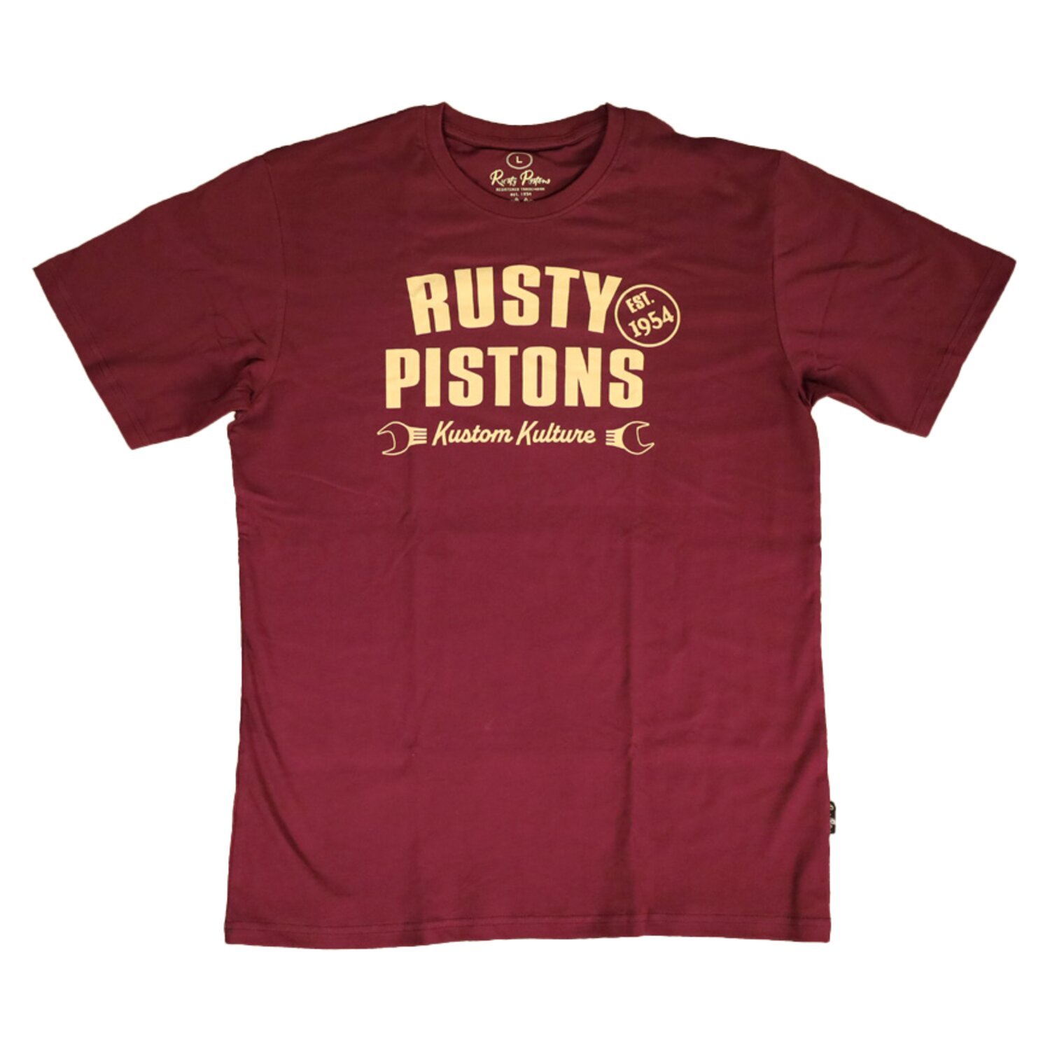 Rusty Pistons Low Rod t-shirt burgundy, Red, 2XL