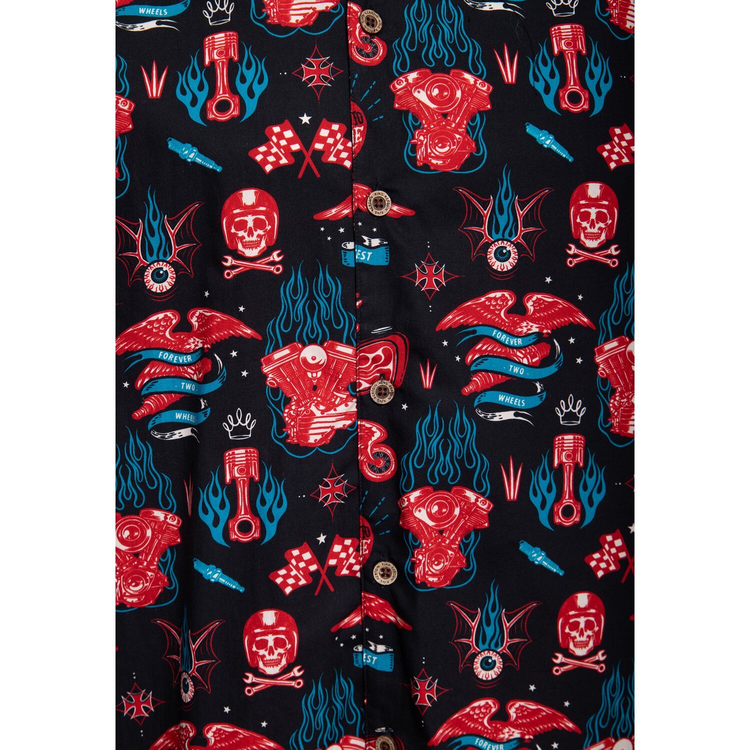 King Kerosin Kustom Kulture Hawaii shirt, Black, 3XL