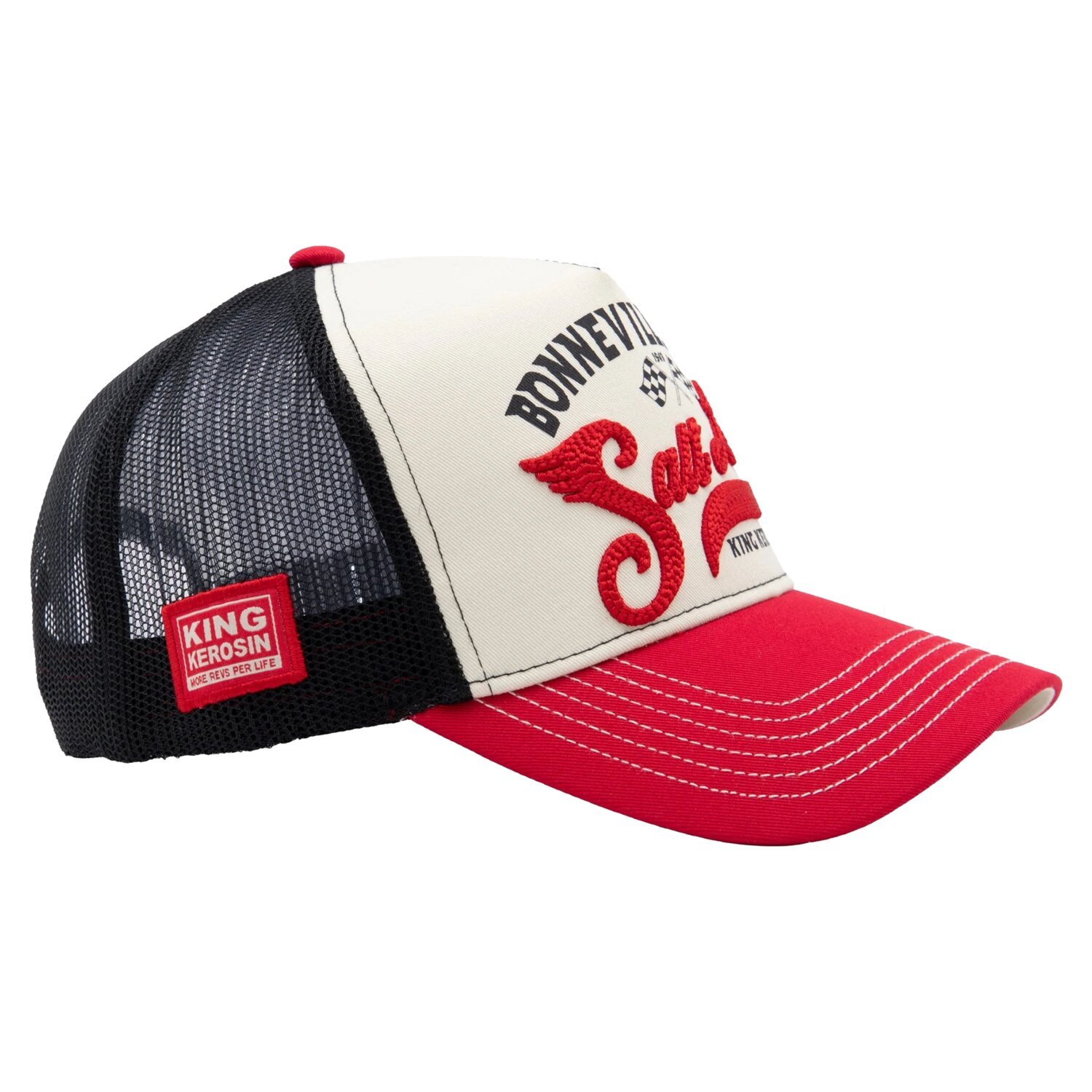 King Kerosin Salt Lake trucker cap, red, offwhite