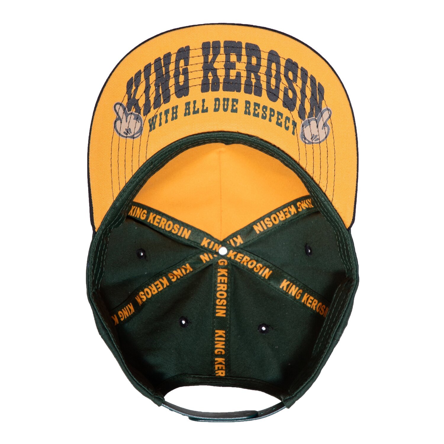 King Kerosin Fast As Fuck flat cap black/yellow