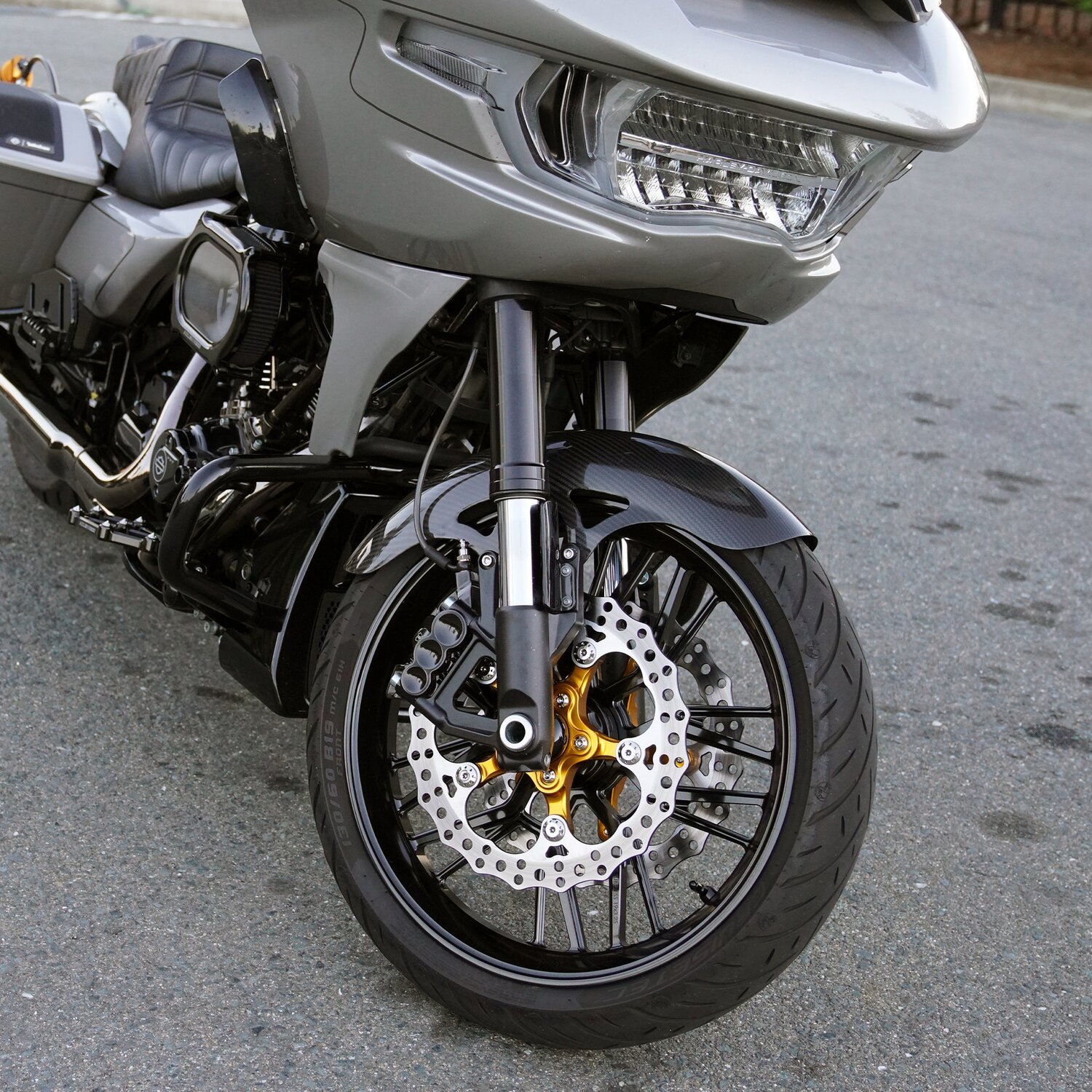Arlen Ness, 19" Carbon Pro Sport Front Fender, Unpainted, Gloss