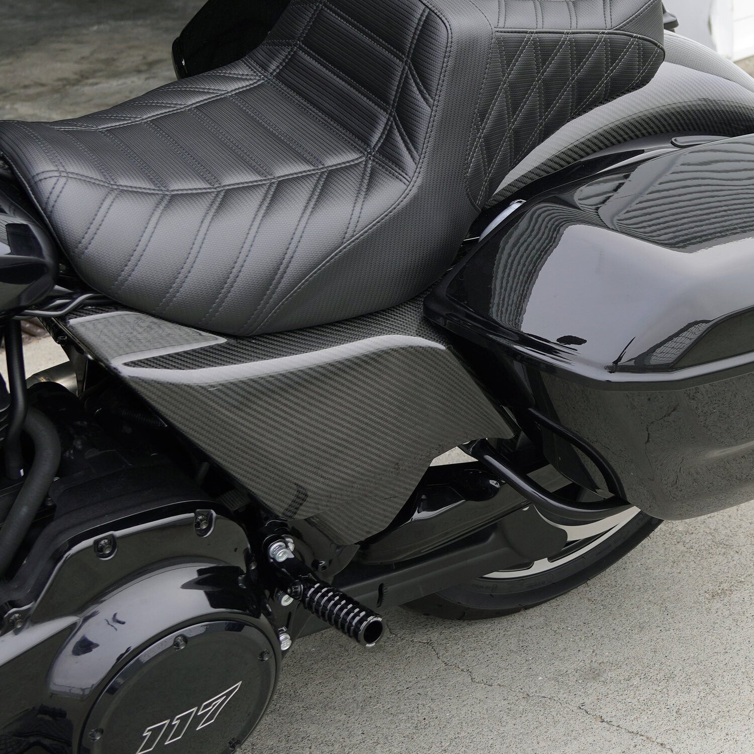 Arlen Ness, Carbon Fiber Side Cover, Unpainted, Gloss