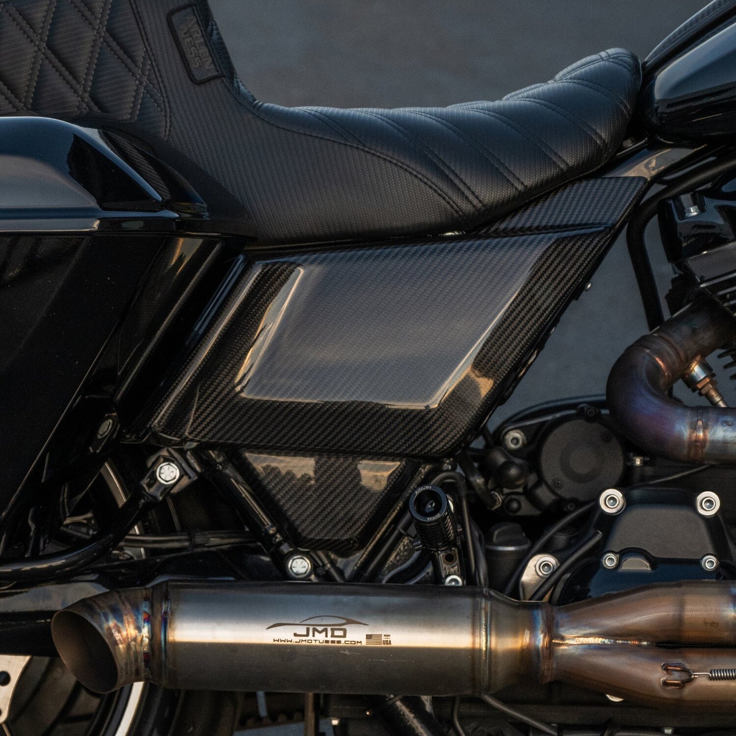 Arlen Ness, Carbon Fiber Side Cover, Unpainted, Gloss